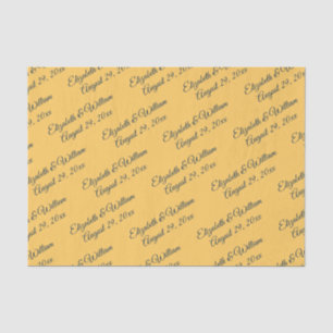 Elegant Simple Ray Flower with Monogram Wedding Tissue Paper