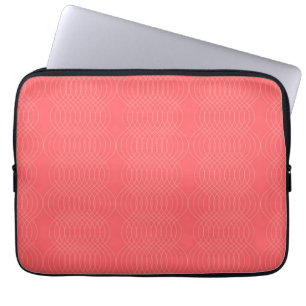 Elegant, simple, red, modern wavy lines laptop sleeve