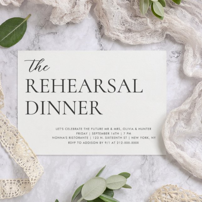 Elegant Simple Rehearsal Dinner Invitation (Creator Uploaded)