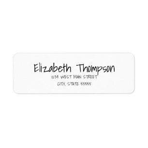 Elegant Simple Return Label