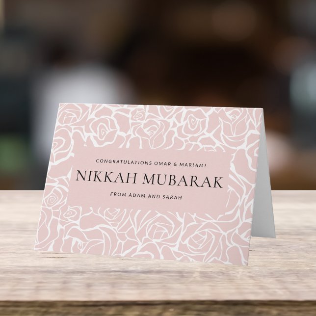 Elegant Simple Rose Gold Wedding Congratulations Card (Creator Uploaded)