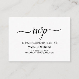 Elegant Simple RSVP Enclosure Card