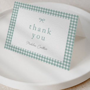 Elegant Simple Sage Green Baby Shower Thank You Card