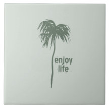 Elegant Simple Sage Palm Tree Enjoy Life