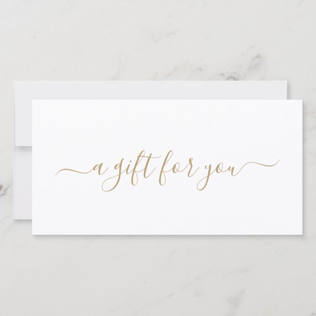 Elegant Simple Spa Salon Gold Gift Certificate (Front)