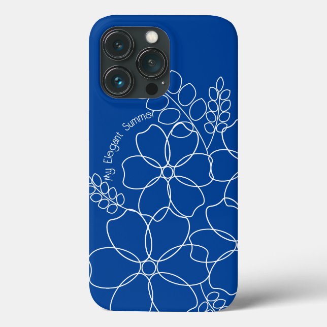 Elegant simple summer flowers pattern Case-Mate iPhone case (Back)