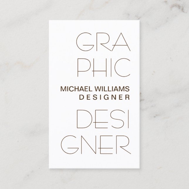 Elegant Simple Target Professional Graphical Business Card (Front)