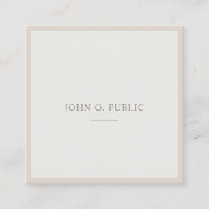 Elegant Simple Template Brown Green Professional Square Business Card