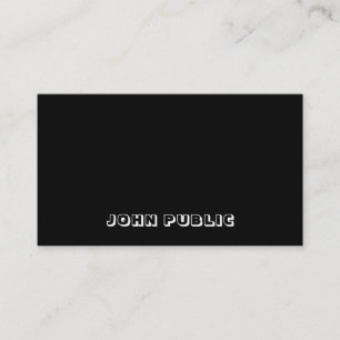 Elegant Simple Template Modern Black White B&W Business Card
