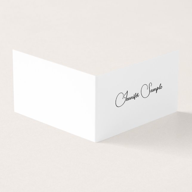 Elegant Simple Template Modern Minimalist Folded Business Card (Outside)