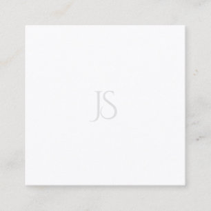 Elegant Simple Template Modern Minimalist Monogram Square Business Card