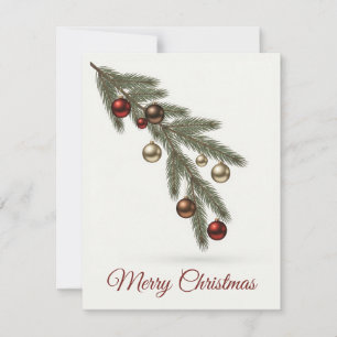 Elegant Simple Trendy Non Photo Christmas Tree Holiday Card
