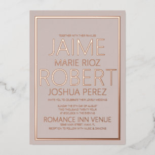 ELEGANT & SIMPLE Typography Muted Tan Wedding