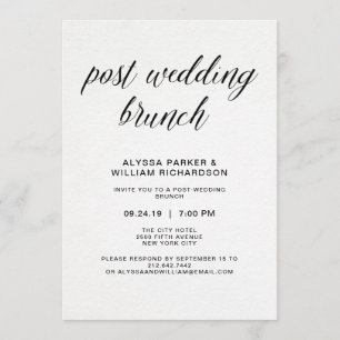 Elegant Simple Typography Post Wedding Brunch Invitation