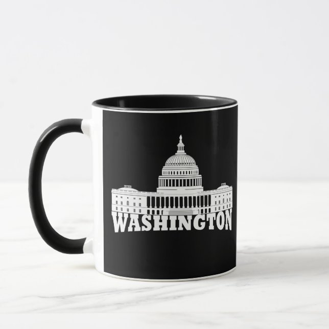 Elegant Simple Washington DC Mug (Left)