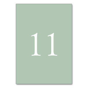 Elegant Simple Watercolor Wedding Table Number