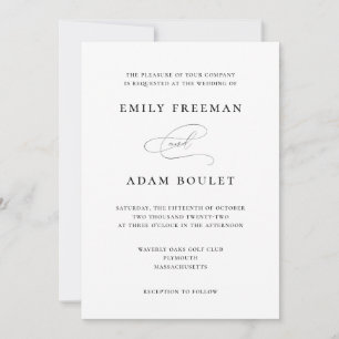 Elegant Simple Wedding Invitation