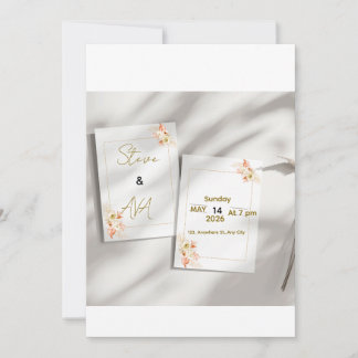 Elegant Simple Wedding Invitation | Minimal Chic D