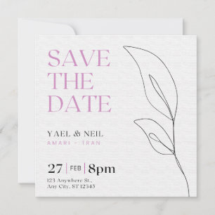 Elegant Simple Wedding Invitation Save The Date