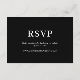 Elegant Simple Wedding Online RSVP Photo Enclosure Card