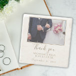 Elegant Simple Wedding Photo Favour  Stone Coaster<br><div class="desc">Elegant Simple Wedding Photo Favour Coaster. This elegant coaster is a great wedding favour for your guests. Add your wedding photo. You can easily customise the bride`s name,  groom`s name and wedding date.</div>