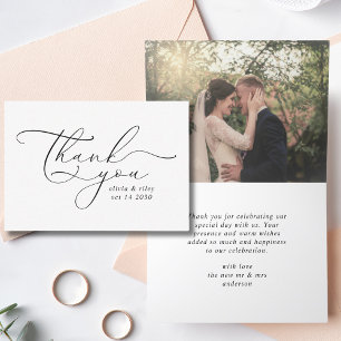 Elegant Simple Wedding Thank You Script Photo 