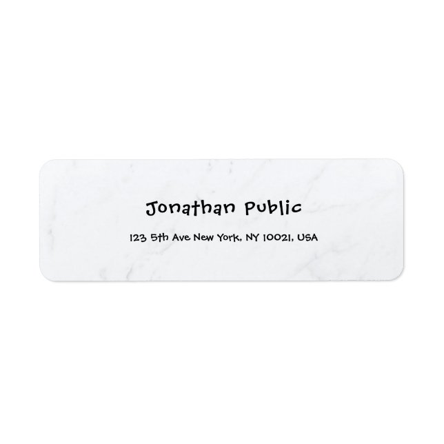 Elegant Simple White Marble Professional Template (Front)