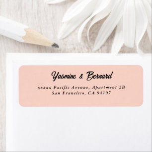 Elegant Simple White Wedding Return Address