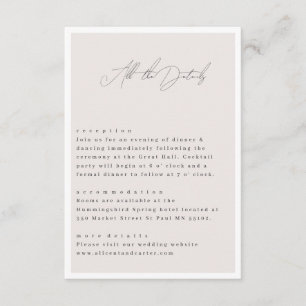 Elegant Simple With Line Art Flowers & Border Enclosure Card