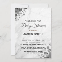 Elegant Simplicity of a White Marble Baby Shower