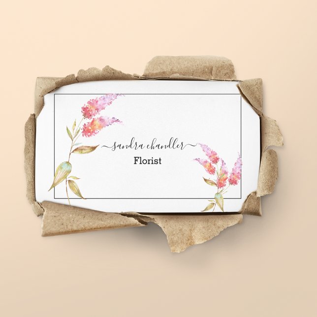 Elegant Simplistic Florist Business Card (Creator Uploaded)