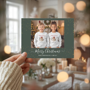 Elegant Single Photo Christmas Card