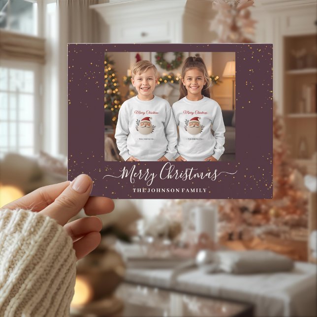 Elegant Single Photo Christmas Card (Creator Uploaded)
