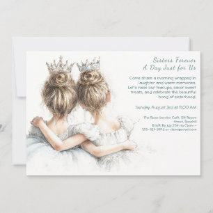 Elegant Sister Day Brunch Invitation – Pastel Art
