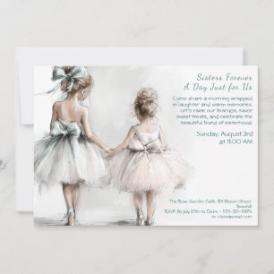 Elegant Sister Day Brunch Invitation – Pastel Art