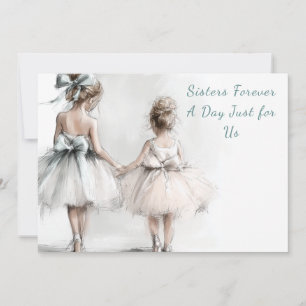 Elegant Sister Day Brunch Invitation – Pastel Art