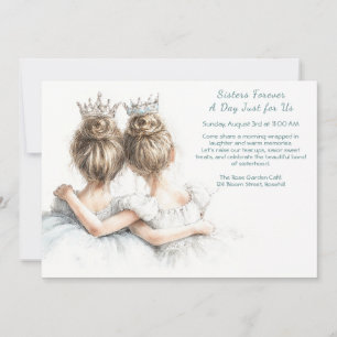 Elegant Sisters Celebration – Pastel Art Invitation