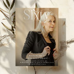 Elegant SIXTY Photo 60th Birthday Party Invitation<br><div class="desc">Celebrate the big 6-0 in style with our custom photo 60th birthday invitations! Feature your favourite picture of the birthday star front and centre, beautifully complemented by an elegant white decorative script that reads SIXTY. Our easy-to-use template allows you to add your personal touch, ensuring every detail is just right....</div>