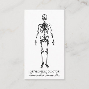 Elegant Skeleton orthopaedic doctor sculpting bone Business Card