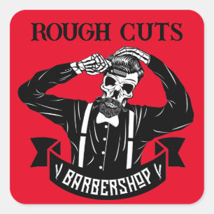 Elegant Skeleton Personalise Square Sticker