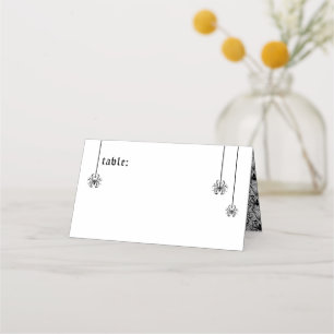 Elegant Skeletons Wedding  Place Card