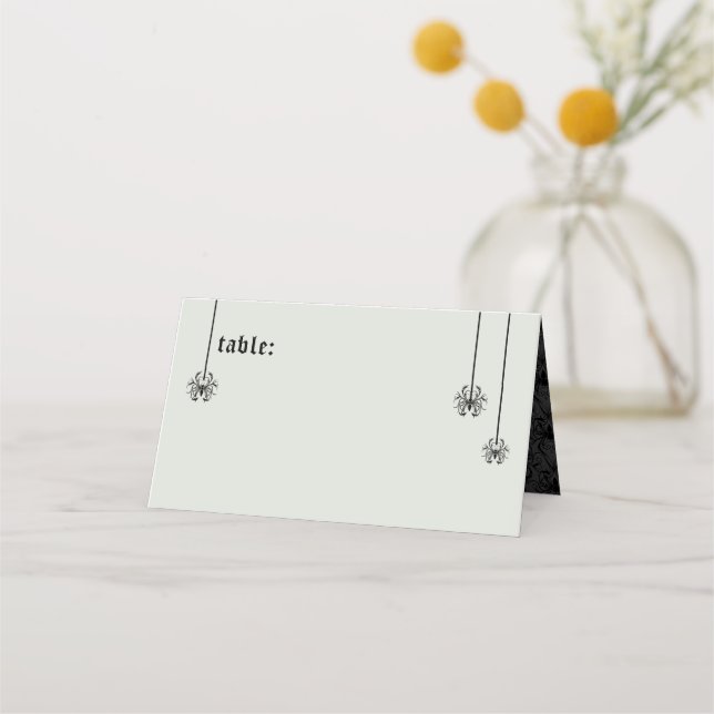 Elegant Skeletons Wedding  Place Card (Front)