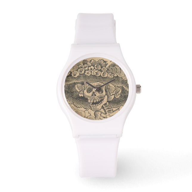 Elegant Skull (Calavera Catrina) (Dapper Skeleton) Watch (Front)