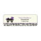 Elegant skulls Halloween purple wedding label