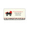 Elegant skulls Halloween red wedding label