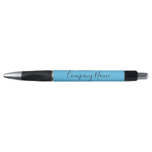 Elegant Sky Blue Black Text Business Salon Name