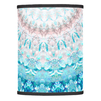 Elegant Sky Blue Crystal Mandala   Lamp