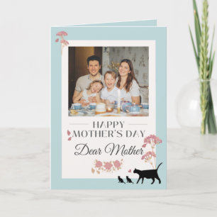 Elegant Sky Blue Happy Mother's Day Card