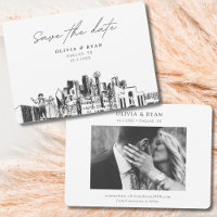 Elegant Skyline Modern Dallas Save the Date