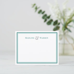 Elegant Slate Border Personalised Couple Notecard